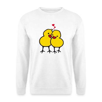 chicks in love (b) - Sweat-shirt Unisexe - blanc - Devant