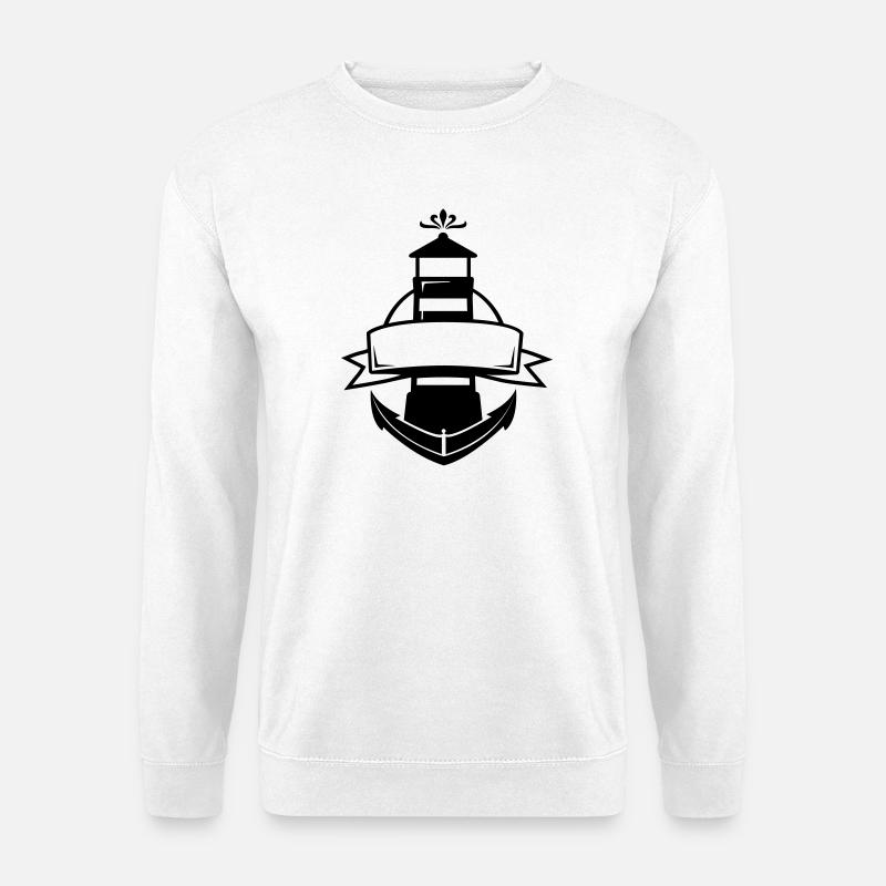 Leuchtturm,Anker T-Shirt, Home, Heimat - Unisex Pullover - Weiß