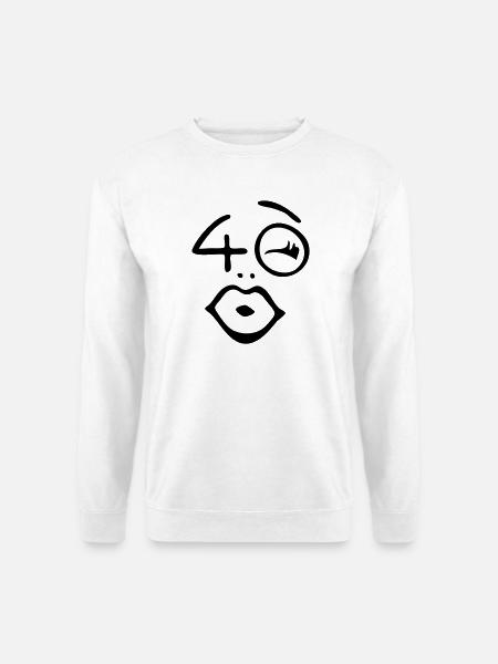 Wow, finally 40 years! - Unisex Sweatshirt - white