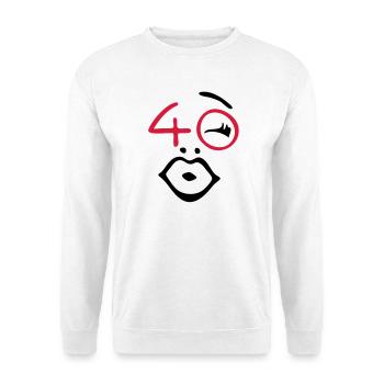 Wow, finally 40! - Unisex Sweatshirt - white - Front