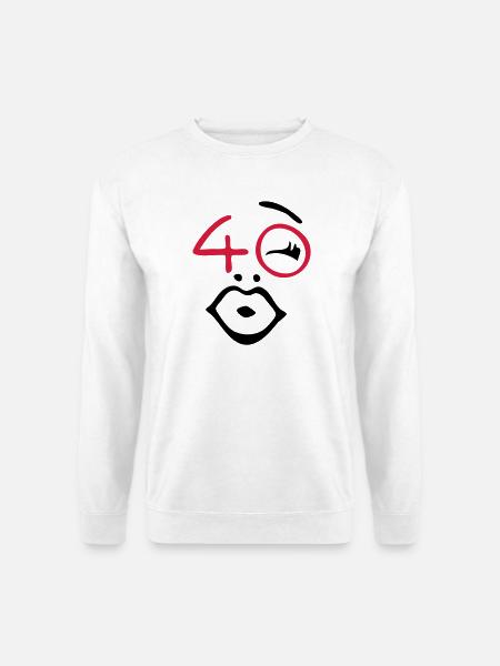 Wow, finally 40! - Unisex Sweatshirt - white