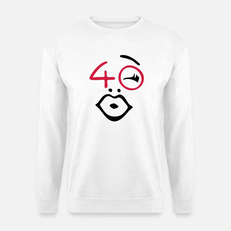 Wow, endlich 40 ! - Unisex Pullover - Weiß