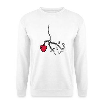 glaube liebe hoffnung herz - Unisex Pullover - Weiß - Vorne