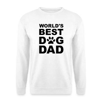 Worlds best dog dad - Sweat-shirt Unisexe - blanc - Devant