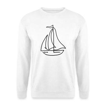Voilier voilier - Sweat-shirt Unisexe - blanc - Devant