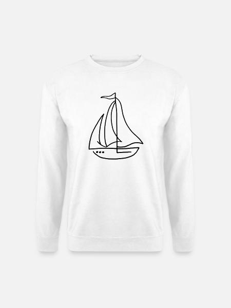 Segelboot Segelschiff - Unisex Pullover - Weiß