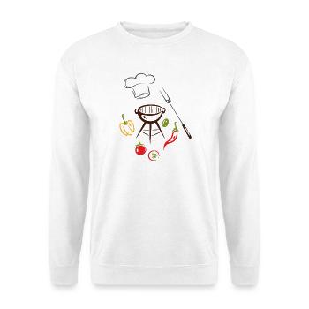 Grill Master Grill Grill Chef's Hat - Unisex Sweatshirt - white - Front