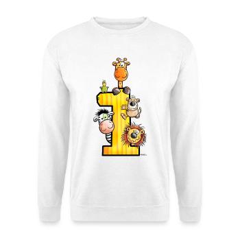 Erster Geburtstag - Unisex Pullover - Weiß - Vorne
