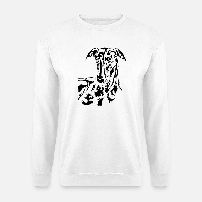 Galgo head - Unisex Sweatshirt - white