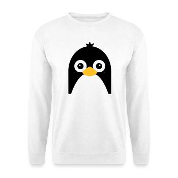 Nettes Pinguin-Gesicht - Unisex Pullover - Weiß - Vorne