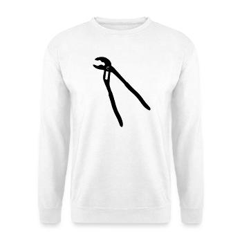 Water pump pliers open - Unisex Sweatshirt - white - Front