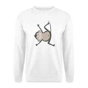 affe lustig - Unisex Pullover - Weiß - Vorne