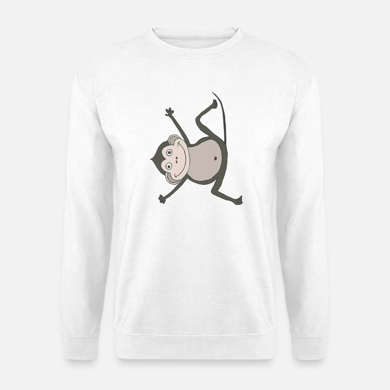monkey funny - Unisex Sweatshirt - white