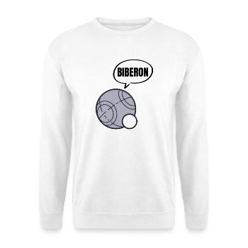 pétanque, fan de pétanque, bouliste - Sweat-shirt Unisexe - blanc - Devant