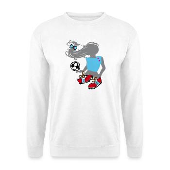 Fußballgirl, Frauenfussball - Unisex Pullover - Weiß - Vorne