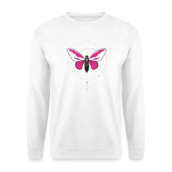 moth tattoo butterfly pendulum pink moon phase - Unisex Sweatshirt - white - Front