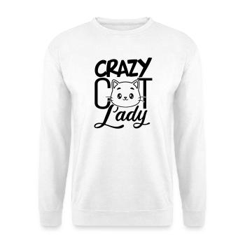Cat-crazy girl - Unisex Sweatshirt - white - Front