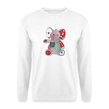 Weihnachtselefant - Unisex Pullover - Weiß - Vorne