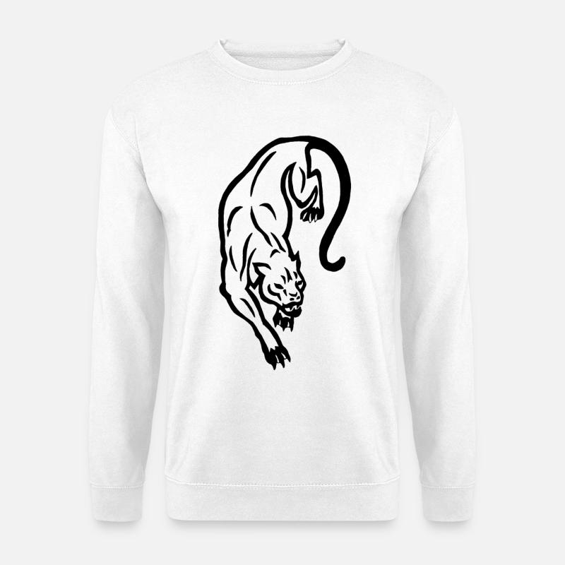 Black panther silhouette - Unisex Sweatshirt - white