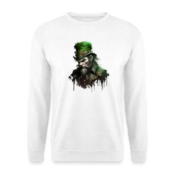 Undead Leprechaun with Hat - Unisex Sweatshirt - white - Front