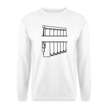 Lamellen, transparente Fensterverkleidungen - Unisex Pullover - Weiß - Vorne