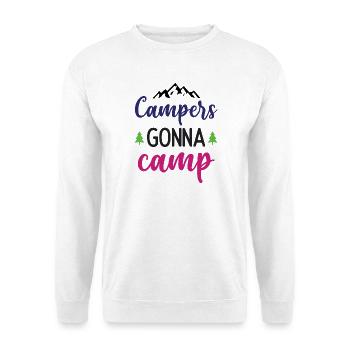 Camper auf dem Weg zum Camp - Unisex Pullover - Weiß - Vorne