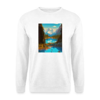 Paysage nature forêt - Sweat-shirt Unisexe - blanc - Devant
