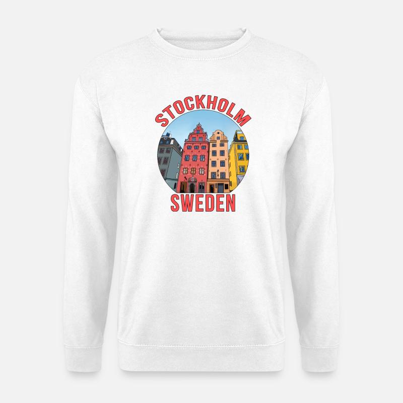 Stockholm, Schweden - Unisex Pullover - Weiß