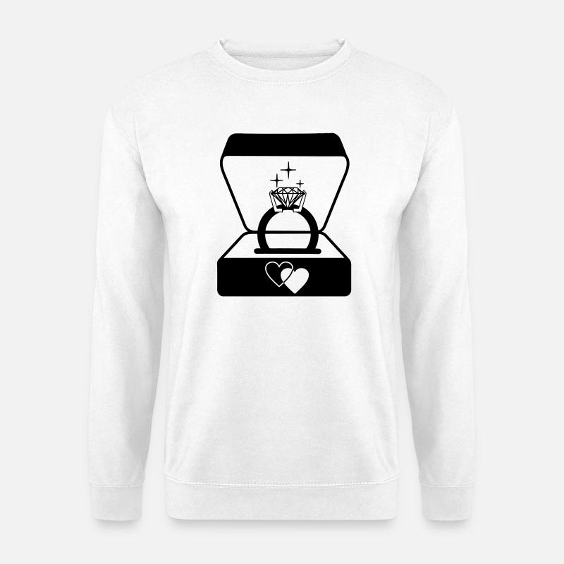 Juwelier Ehering in Box - Unisex Pullover - Weiß