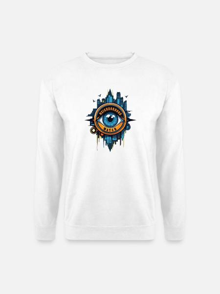 Œil de surveillance de quartier - Sweat-shirt Unisexe - blanc