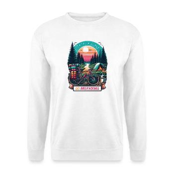 Sunset Bikepacking Forest Escape - Unisex Sweatshirt - white - Front