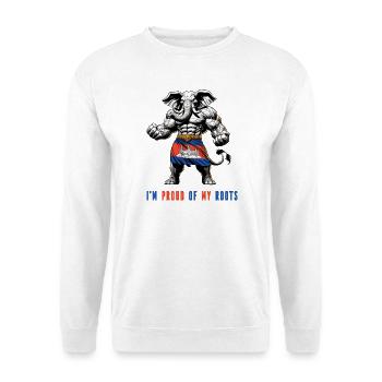 Ich bin stolz auf meine Fährten Kambodscha - Unisex Pullover - Weiß - Vorne