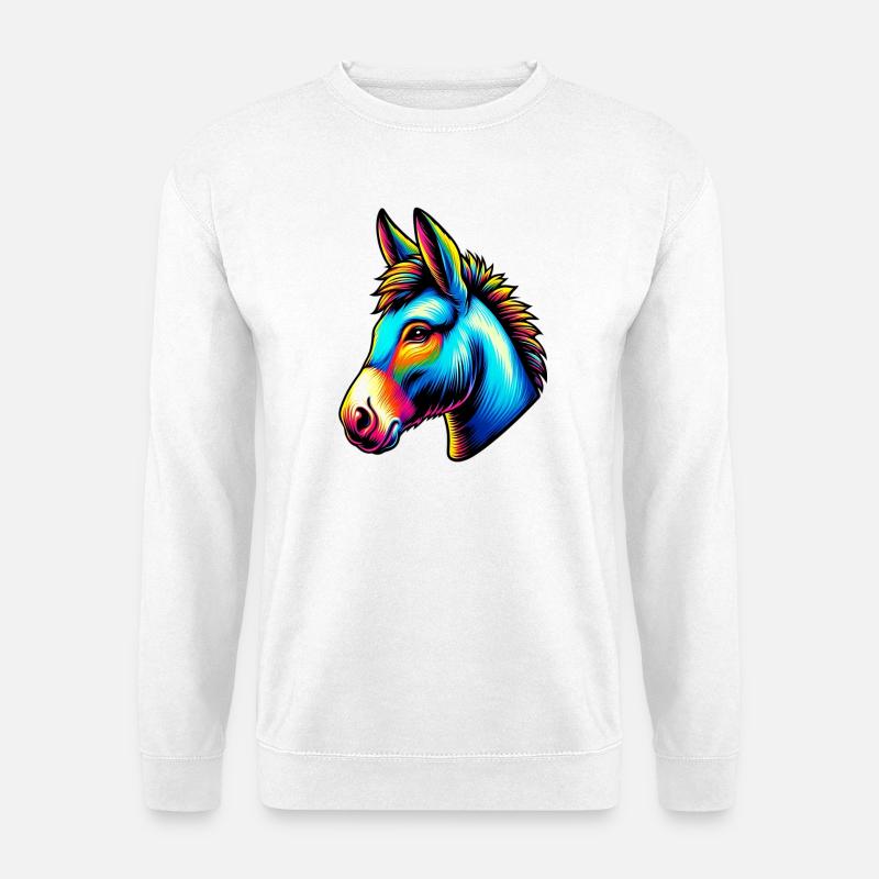 Esel Esel Schnuller Maultier - Unisex Pullover - Weiß