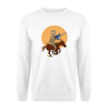Ritter auf Pferd - Unisex Pullover - Weiß - Vorne