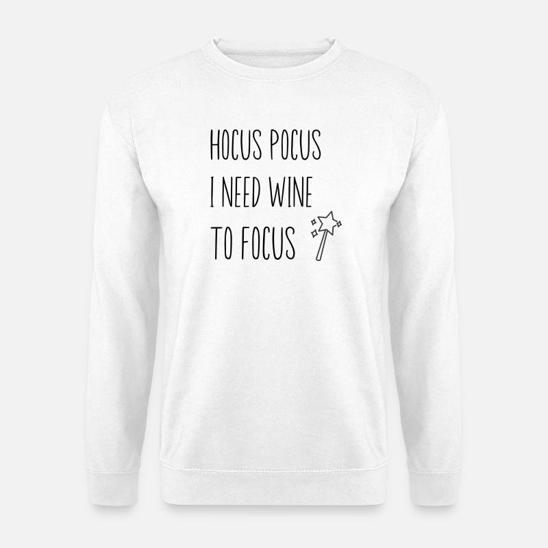 Magic, Wine, Drink, Think, Concentrate - Unisex Sweatshirt - white