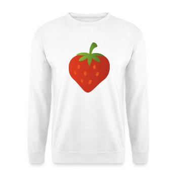 Illustration de cœur de fraise rouge pour les vêtements - Sweat-shirt Unisexe - blanc - Devant