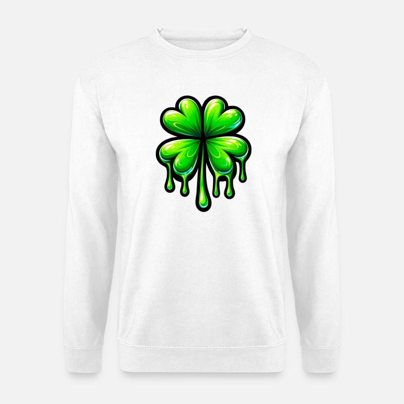 Four-leaf clover - Unisex Sweatshirt - white