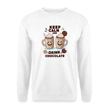 Funny Chocolate Mugs - Unisex Sweatshirt - white - Front