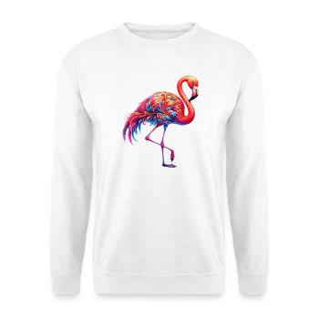 Flamingo - Unisex Pullover - Weiß - Vorne