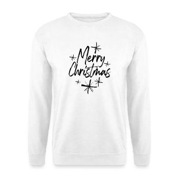 Graffiti Noël Neige étoiles Noël Hiver - Sweat-shirt Unisexe - blanc - Devant