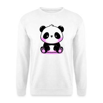 Panda - Unisex Pullover - Weiß - Vorne