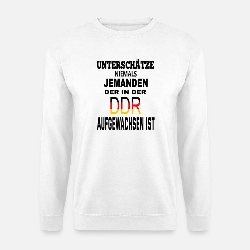 DDR Flag Design auf Kleidung - Unisex Pullover - Weiß