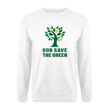 Tag der Erde - Gott schütze das Grün - Unisex Pullover - Weiß - Vorne