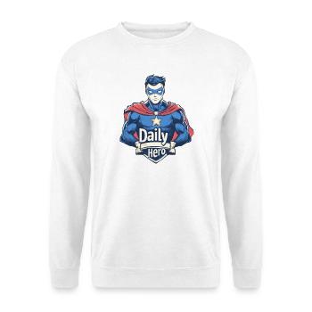 Daily Hero - Entfessle den Helden in Dir - Unisex Pullover - Weiß - Vorne