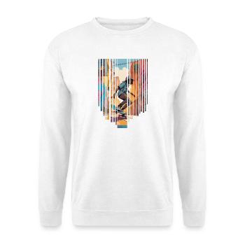 fille girlie sauvage punk freestyle amour peace style - Sweat-shirt Unisexe - blanc - Devant
