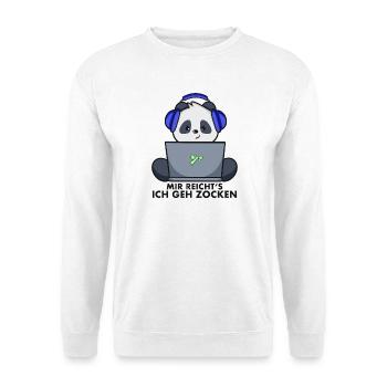 Panda Gamer - Mir reicht‘s ich geh zocken - Unisex Pullover - Weiß - Vorne