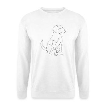 One Line Drawing - Dog - Unisex Sweatshirt - white - Front