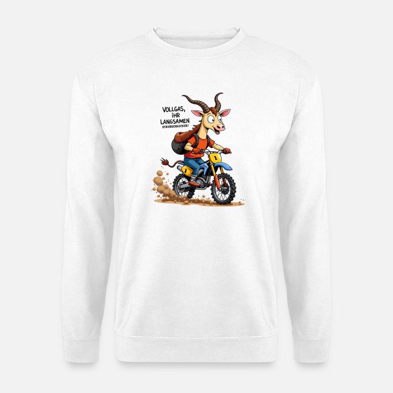 Motocross Stier - Unisex Pullover - Weiß