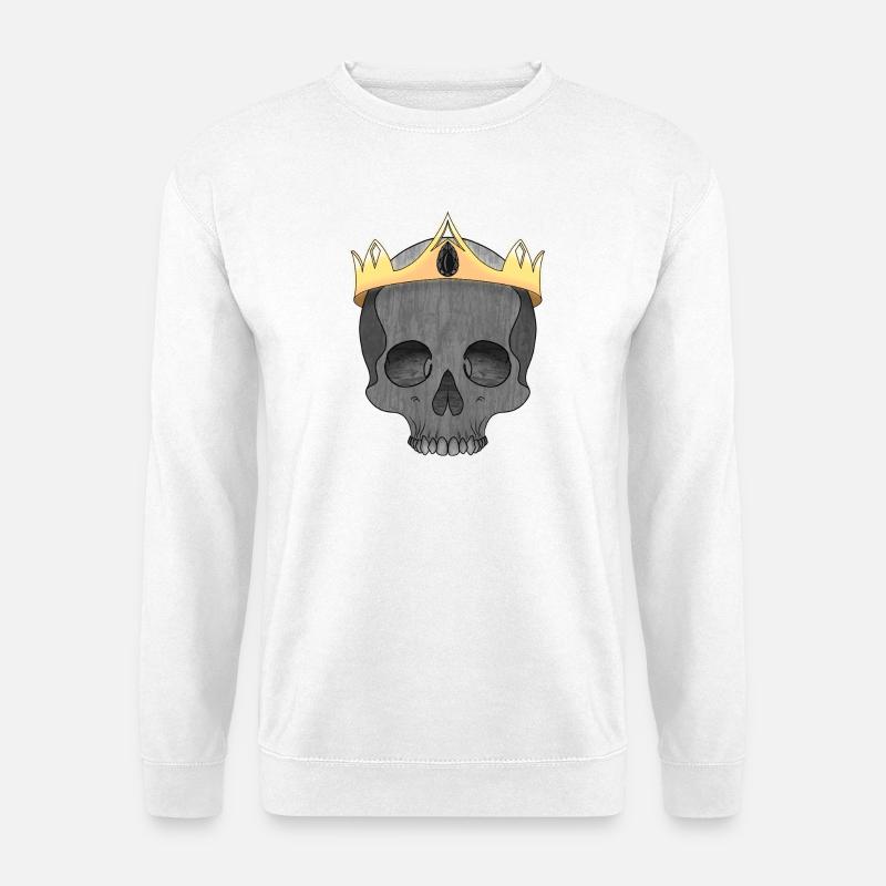 König der Schädel - Unisex Pullover - Weiß