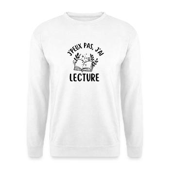 Ich kann es nicht lesen, ich - Unisex Pullover - Weiß - Vorne